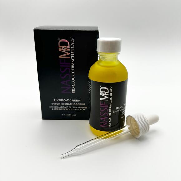 Nassif MD BioClock Hydro Screen Super Hydrating Hyaluronic Serum 2 FL OZ New Box - Picture 1 of 6